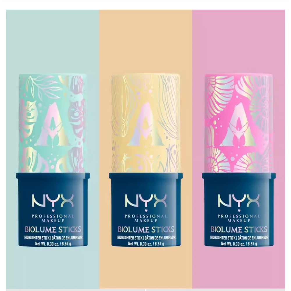NYX Makeup Biolume Stick Bundle Coral Reef Seagrass Sunrise Banshee Ride New